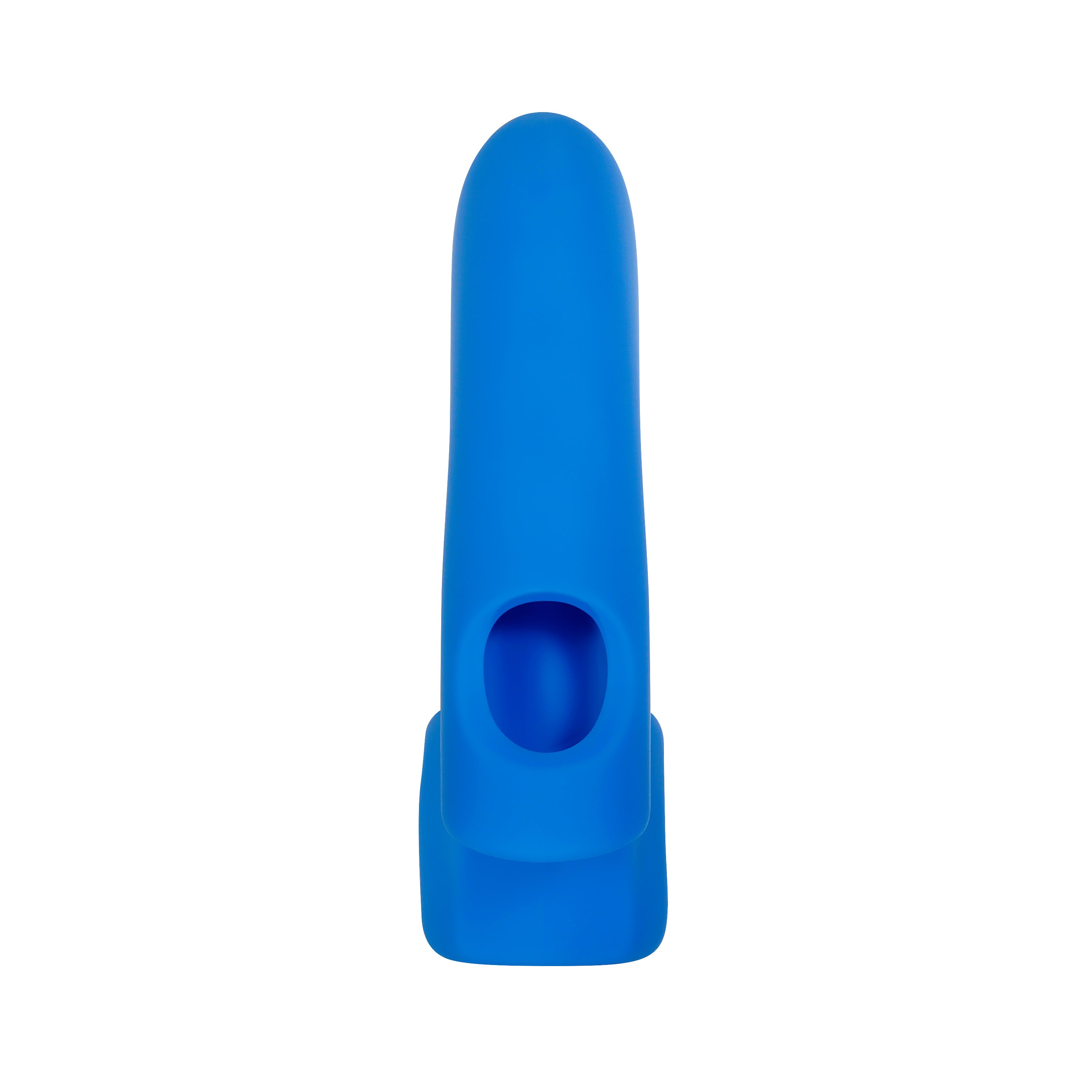Gender X Flick It Rechargeable Silicone Vibrator Blue showing a sleek design and ergonomic shape for targeted stimulation.