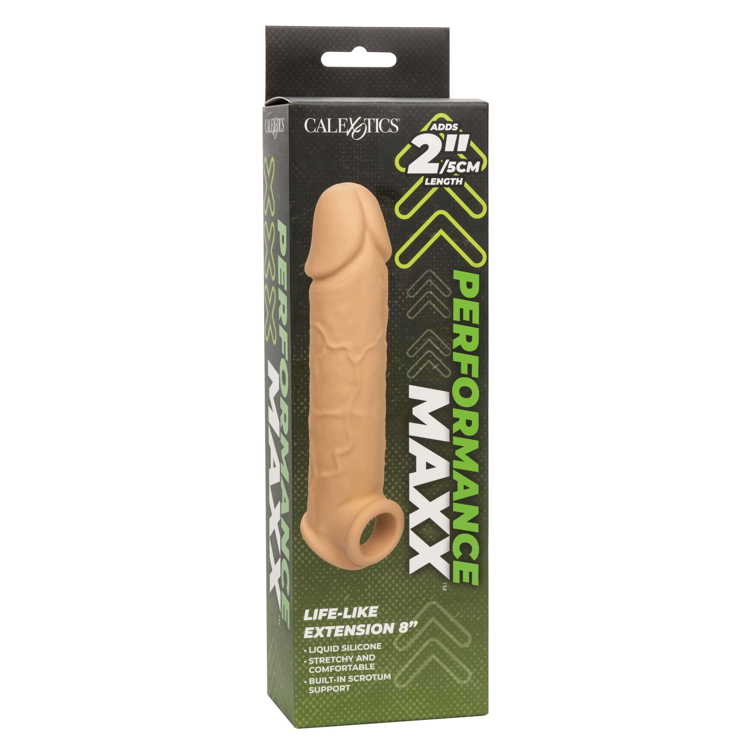 Performance Maxx Life-Like Extension 8 Inch Ivory packaging featuring a life-like design and enhanced support.