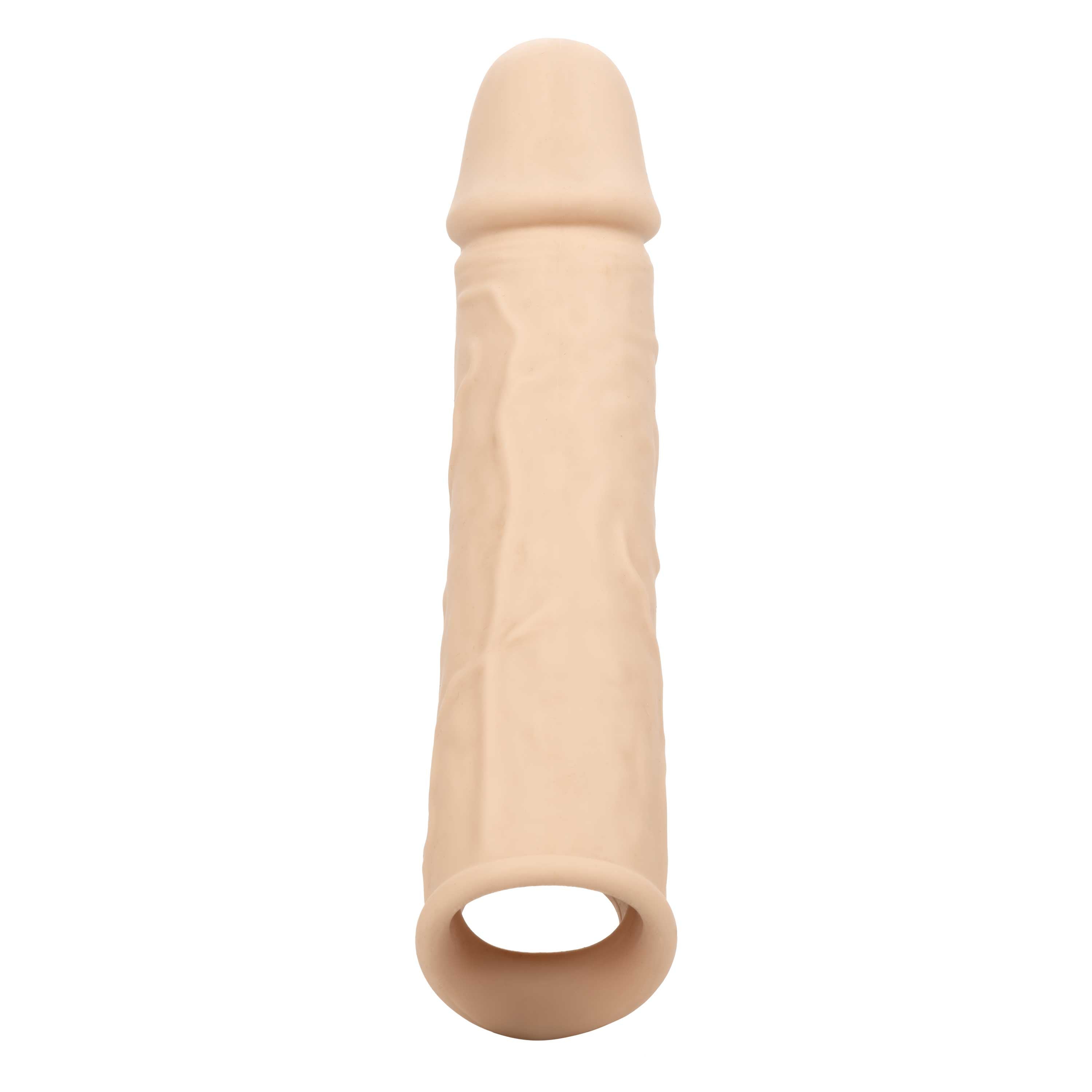 Performance Maxx Life-Like Extension 8 Inch Ivory with realistic design and hollow sleeve for enhanced pleasure.
