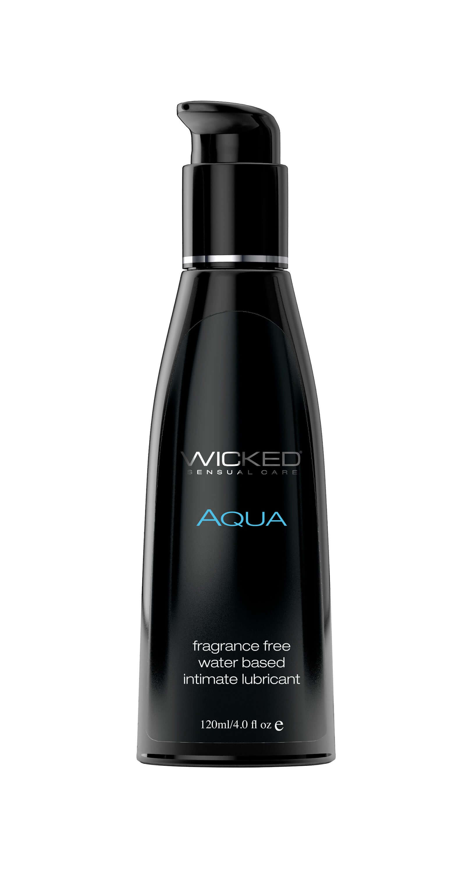 Wicked Aqua Water-Based Lubricant 4 Oz bottle with pump for intimate use