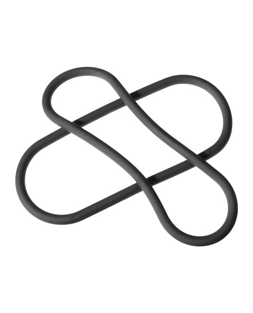 Perfect Fit Xplay Silicone 15 inch Slim Wrap Rings 2 Pack displayed in a flexible design showcasing its adjustable features.