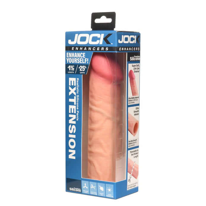 Jock 1.5" Silicone Penis Extension Sleeve - Light-4