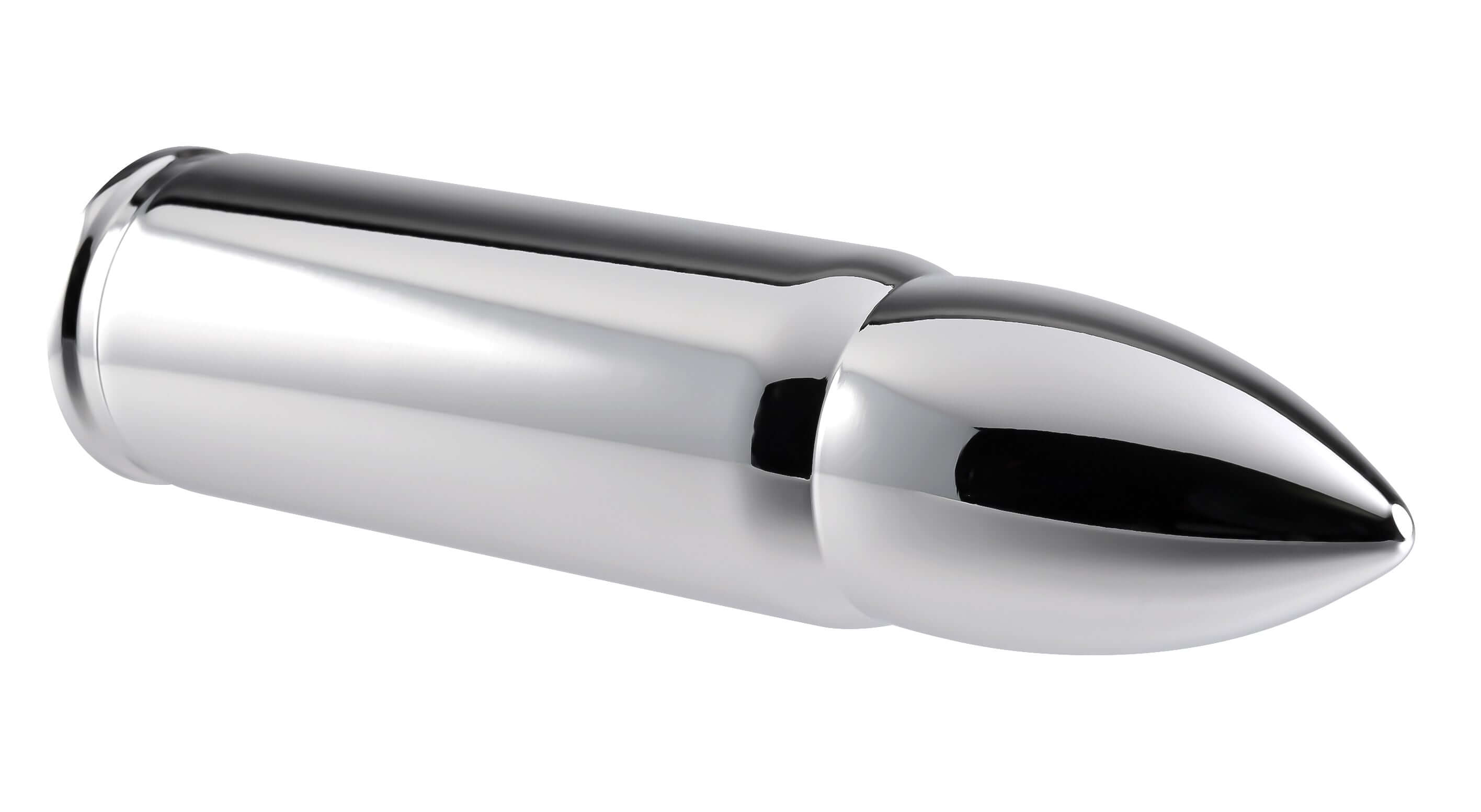 Full Metal Love Bullet Vibrator Silver with sleek and shiny metallic finish for targeted stimulation.