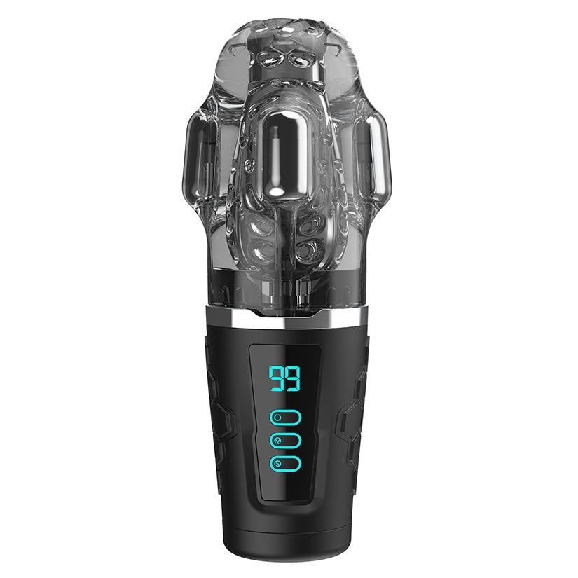 Peak Performa Hypershaker Fantasizer Masturbator Black with advanced features and digital display.