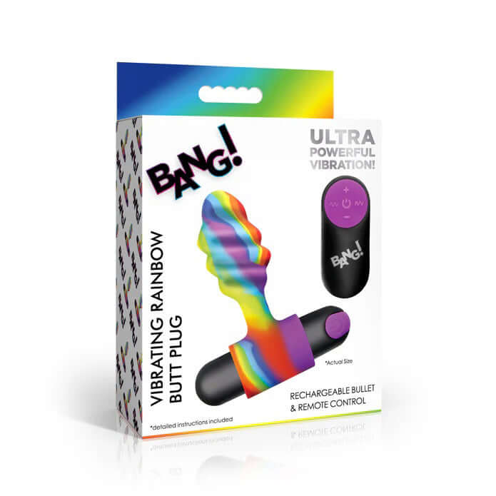 Vibrating Rainbow Butt Plug-4