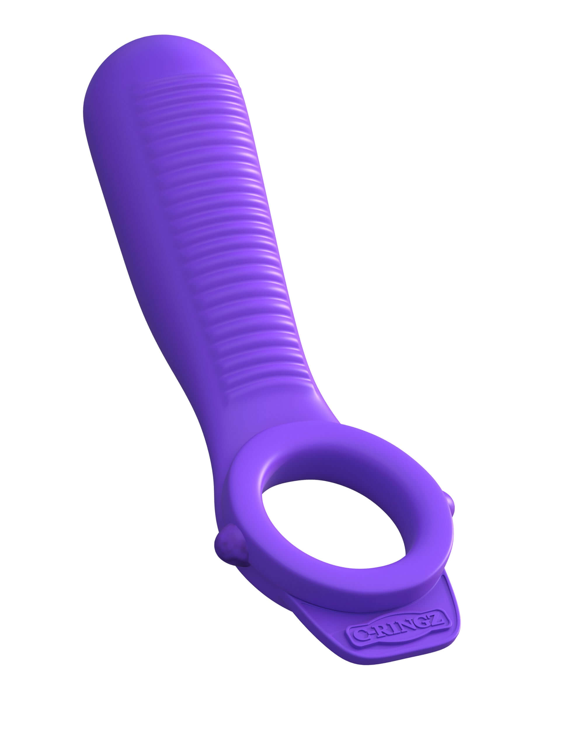 Fantasy C-Ringz Ride n Glide Couples Ring in purple, designed for enhanced stimulation and comfort during shared use.