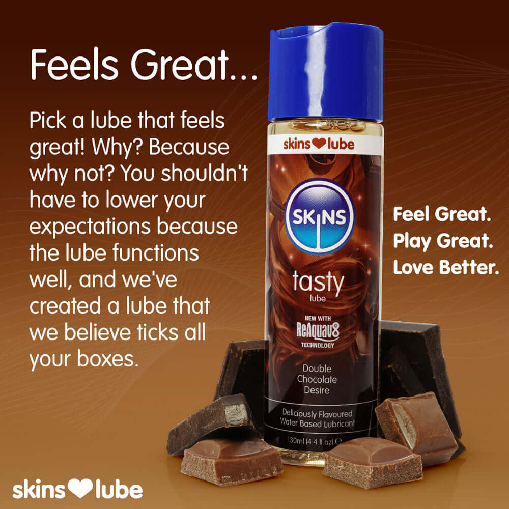 Skins Double Chocolate Water Based Lubricant 4.4oz-1