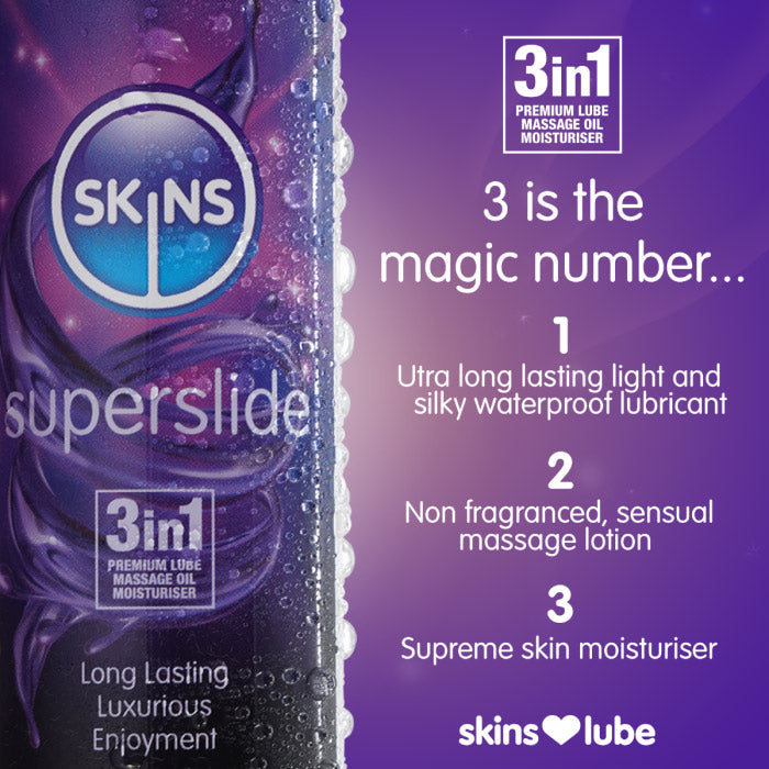 Skins Super Slide Silicone Based Lubricant 4.4oz-2