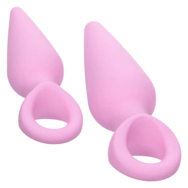 First Time Booty Probe Duo Pink set featuring beginner-friendly anal play probes in soft silicone.