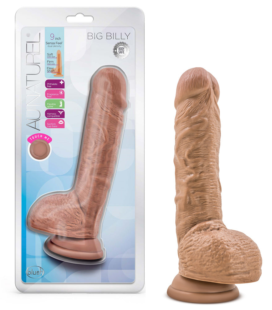 Au Naturel - Big Billy - 9 Inch Dildo - Mocha-6