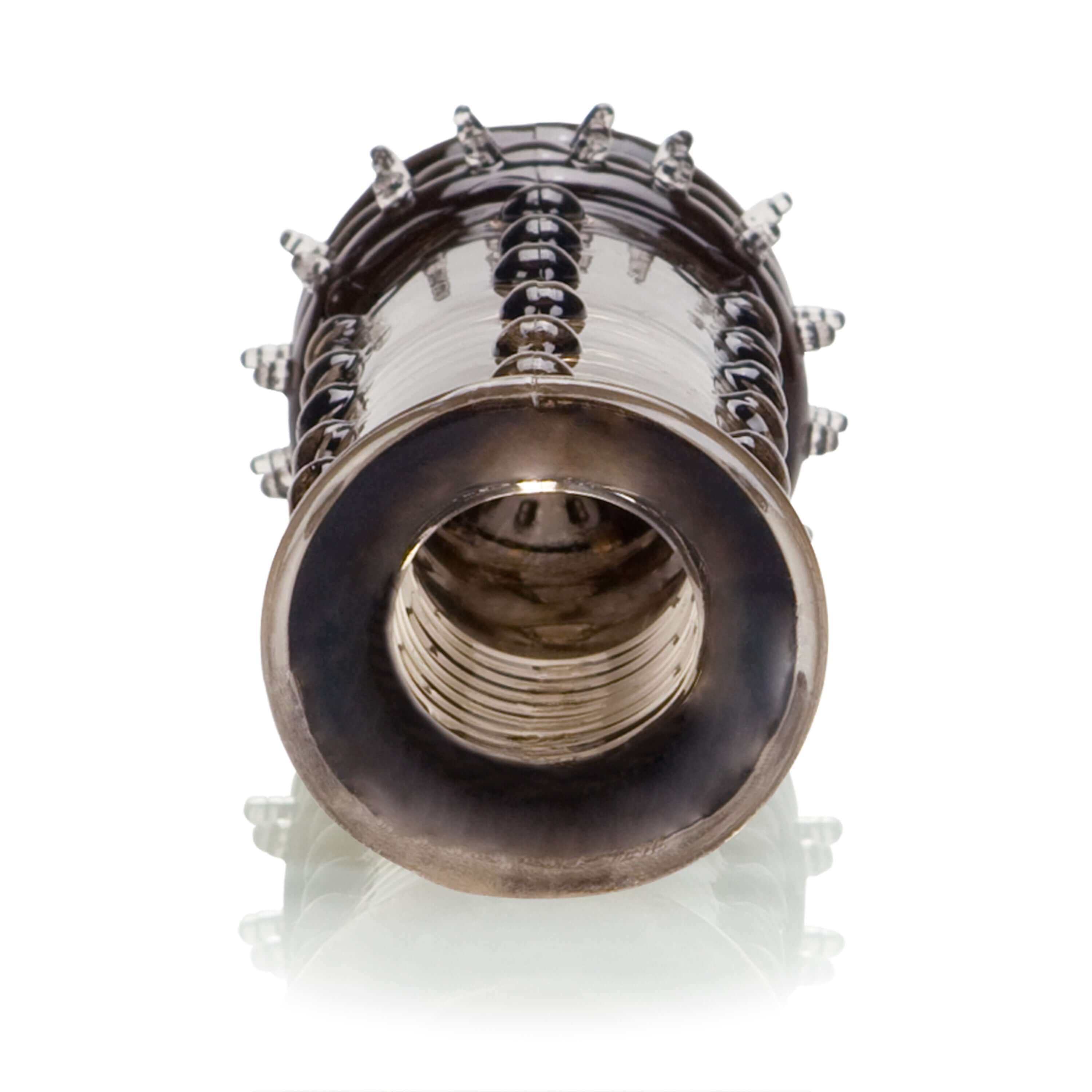 Adonis Penis Extension Smoke, a discreet and comfortable enhancement sleeve showcasing its texture and design.