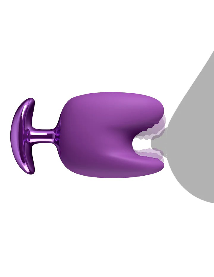 Fantasy for Her Luv Bites Massager Purple showcasing its innovative design for unique stimulation.