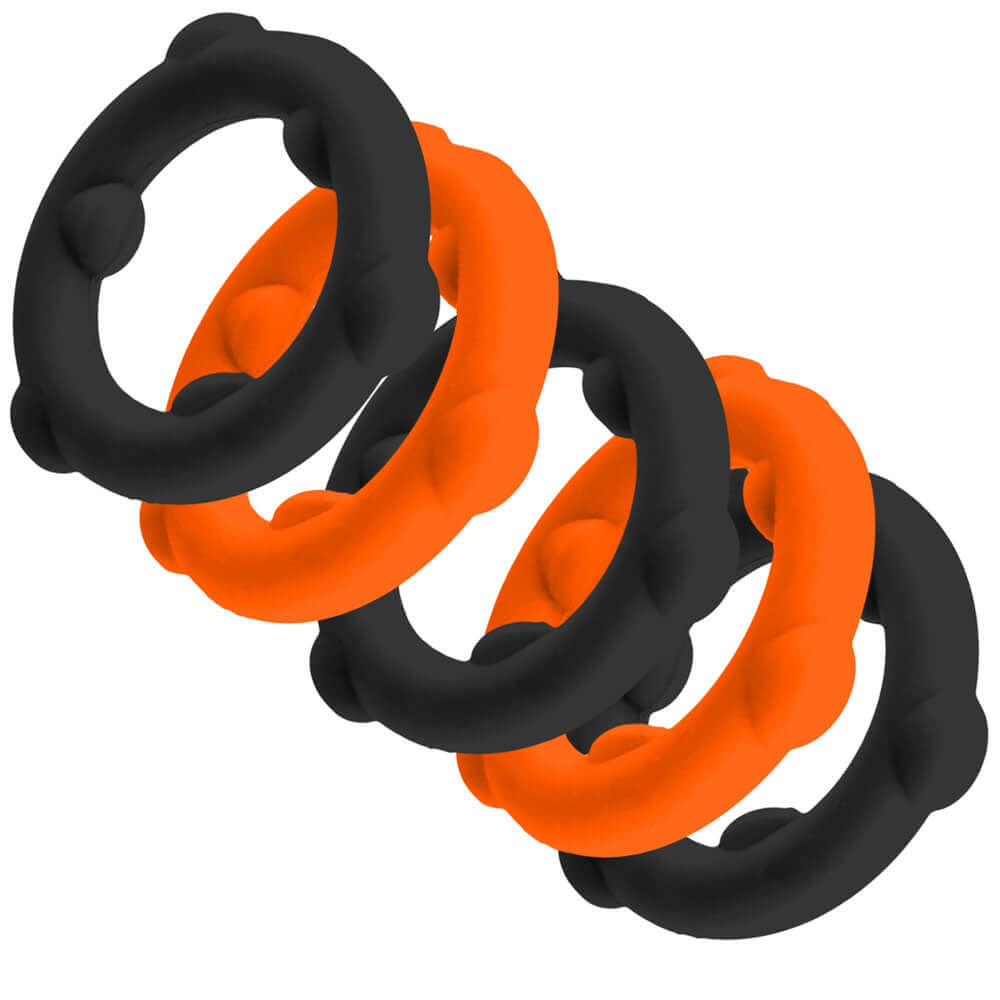 Gearheads 5 Pack Spinner Rings - Orange Black-1