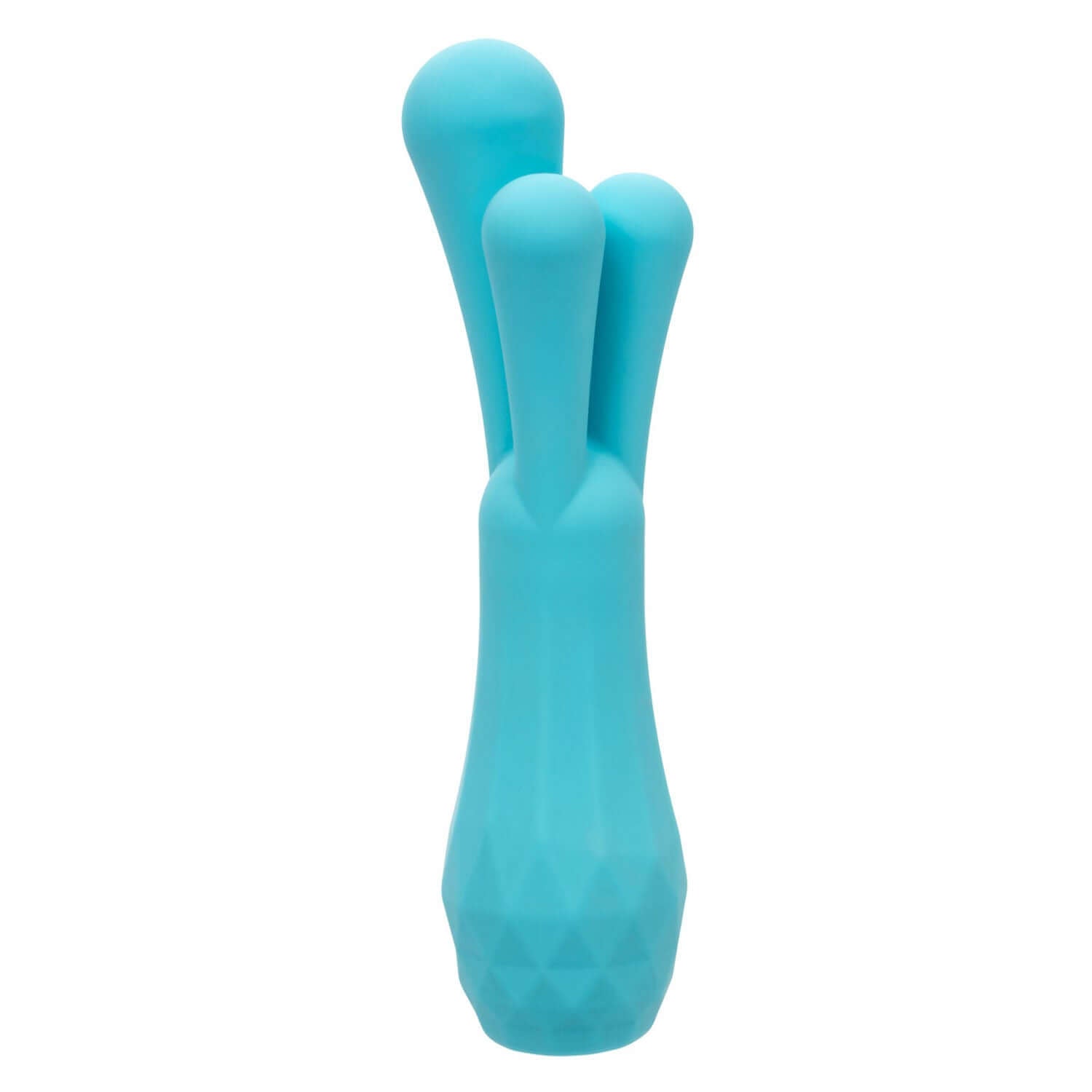 Gia Triple Teaser Vibrator in Blue with 3 teasing heads for ultimate pleasure and 12 functions of vibration, pulsation, and escalation