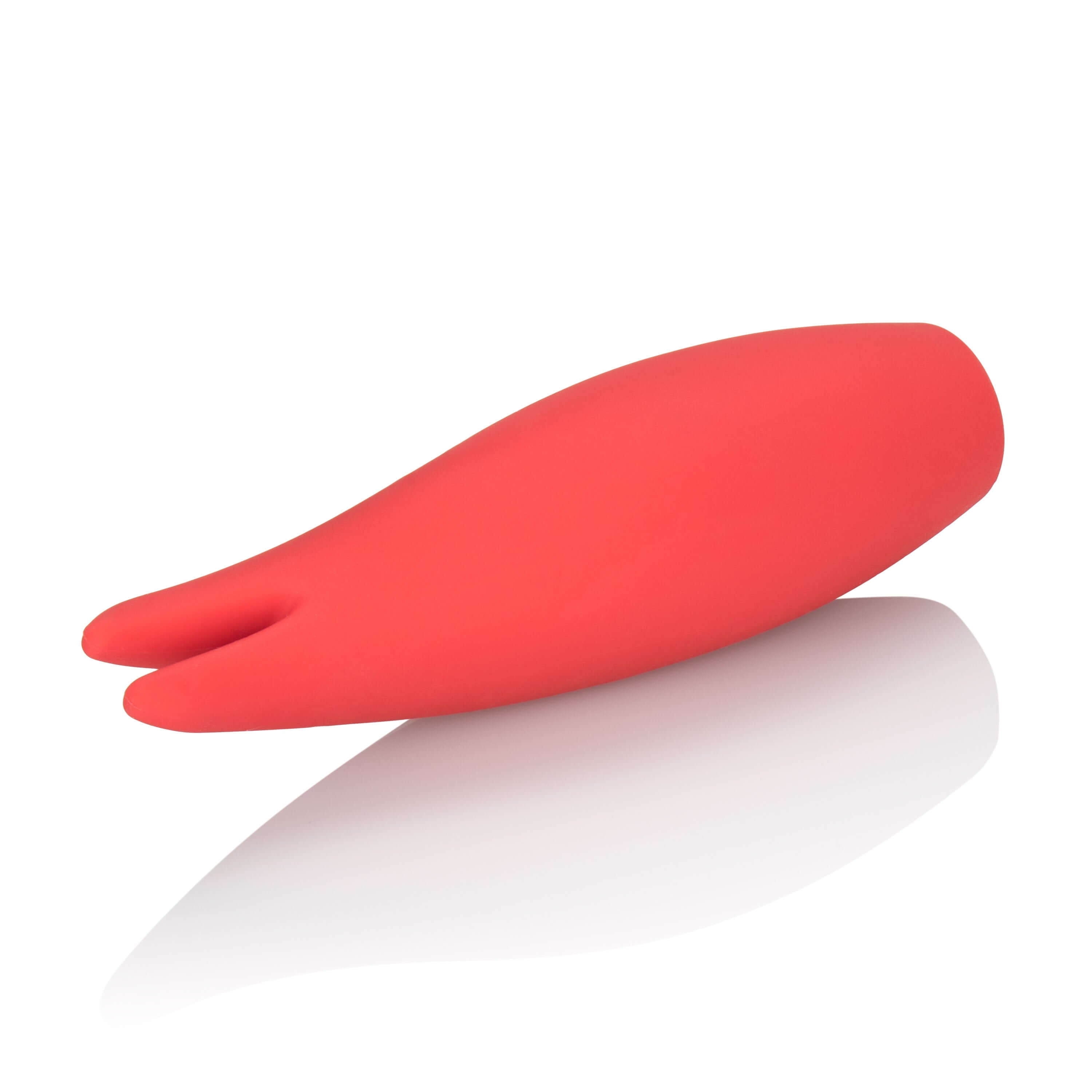 Red Hot Flare Clitoral Massager in sleek red design, showcasing its smooth, compact shape for discreet pleasure.