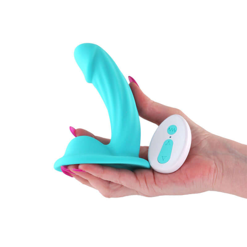 Colours Curve Vibrating 5&quot; Dildo - Teal-3