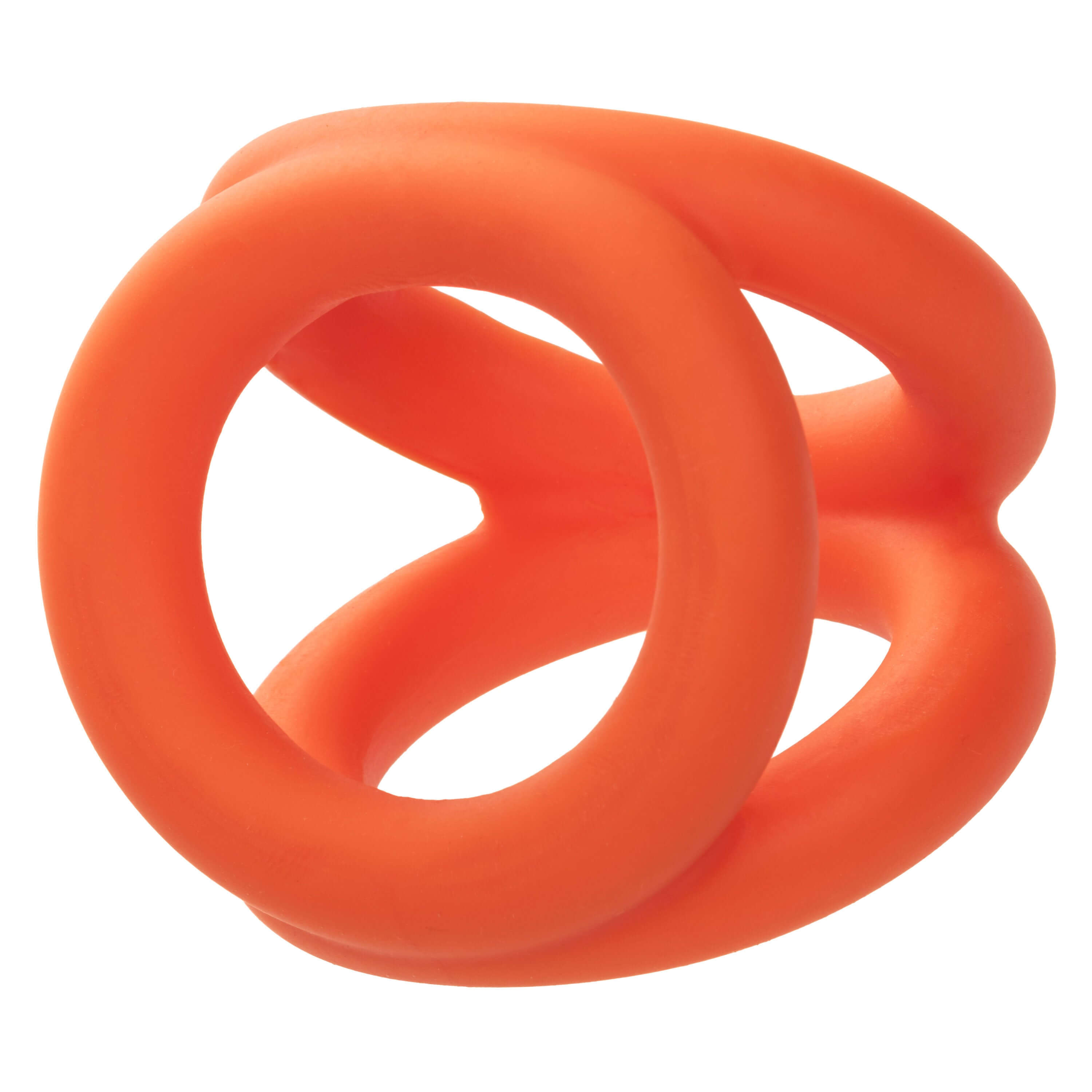Alpha Liquid Silicone Tri-Ring - Orange Orange-4