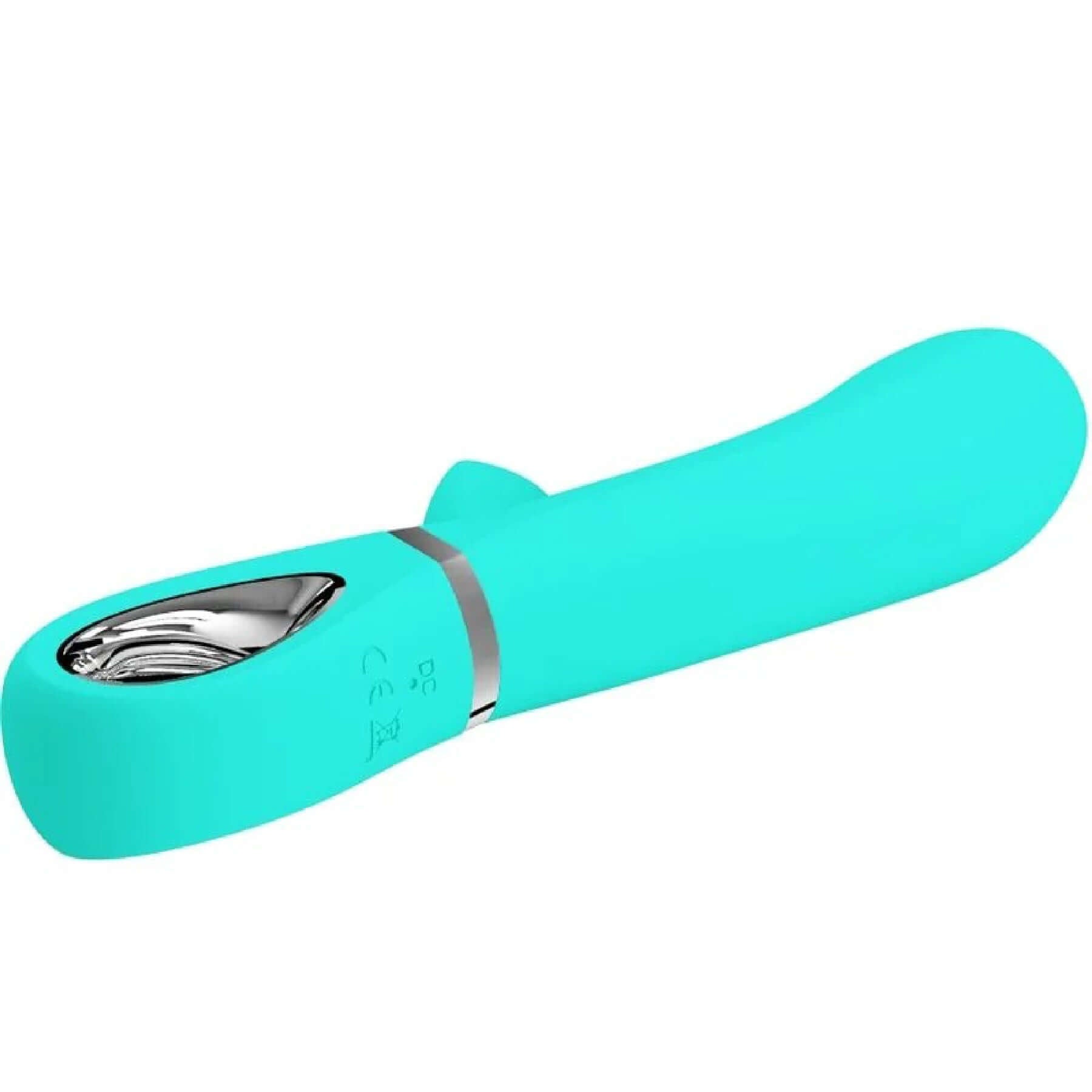Thomas Super Soft Silicone Rabbit Vibrator in Turquoise with 7 Functions for Intense Pleasure and G-Spot Stimulation