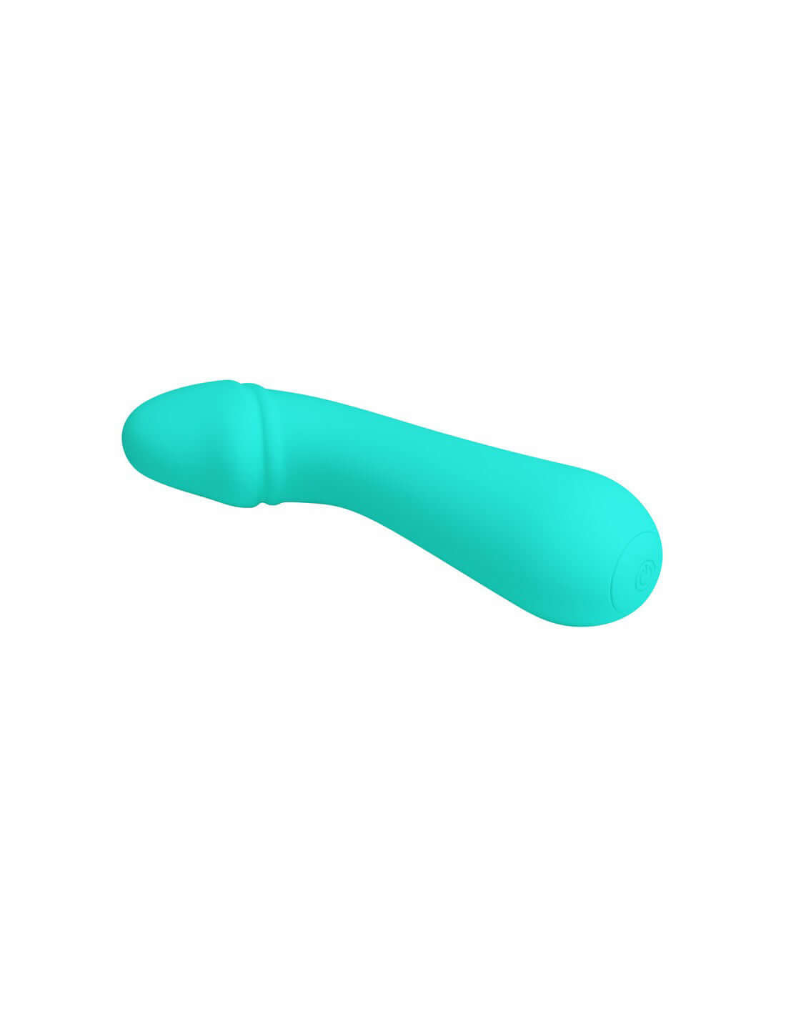 Cetus Rechargeable Turquoise Vibrator with Soft Silicone for G-spot, featuring curved design and multiple functions for euphoria