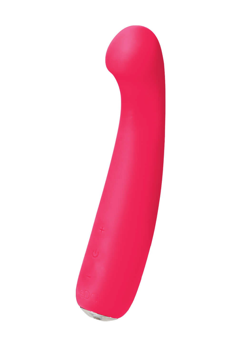 Vedo Gingi Rechargeable G Spot Vibrator Pink on a white background, showcasing its sleek and flexible design.
