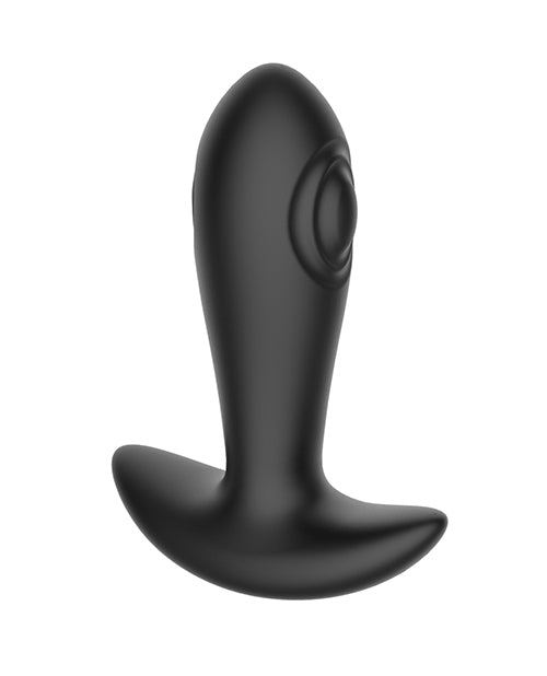 Secwell Reggie Tapping Anal Plug Black with sleek design and dual vibration features for enhanced pleasure.