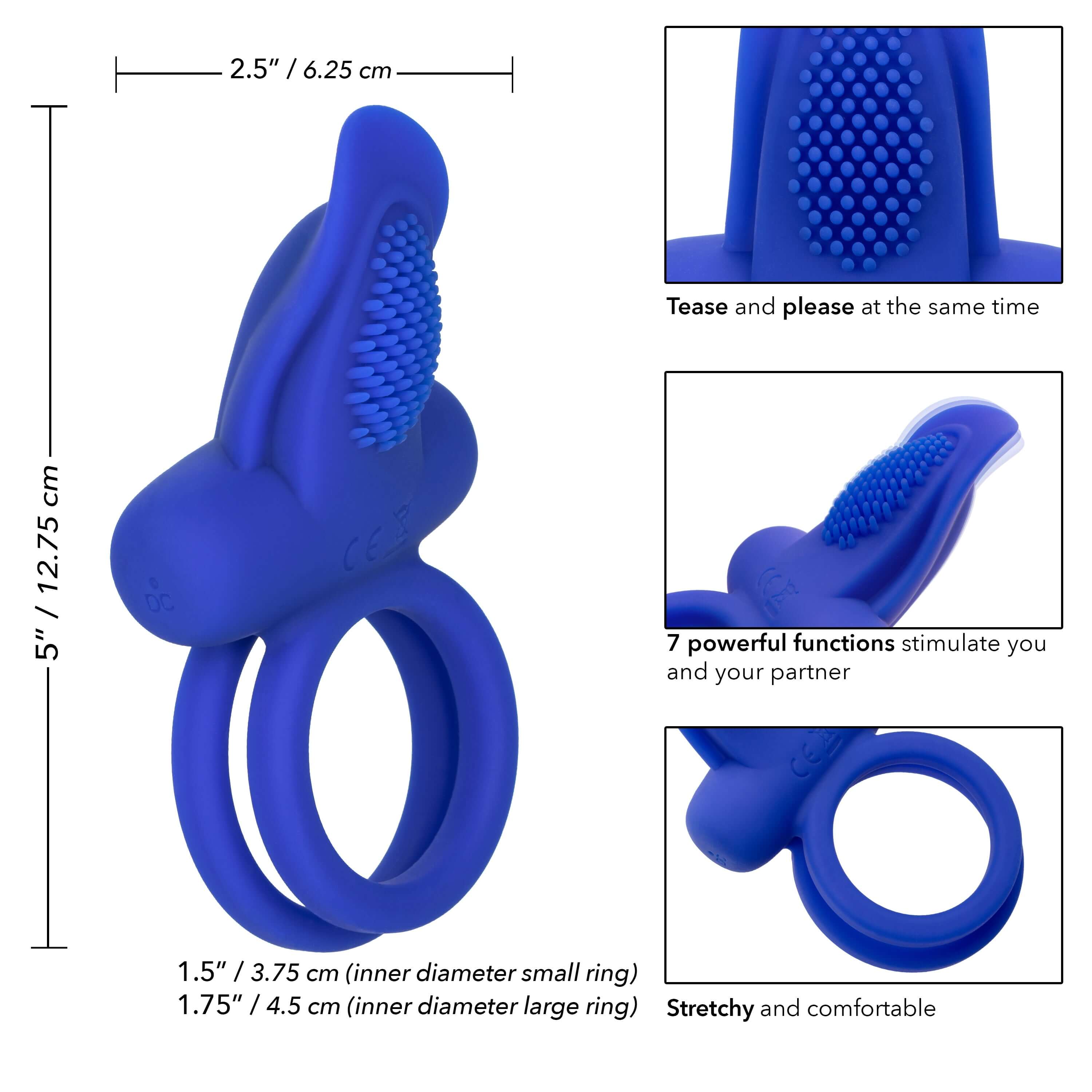 Silicone Rechargeable Dual Pleaser Enhancer-4