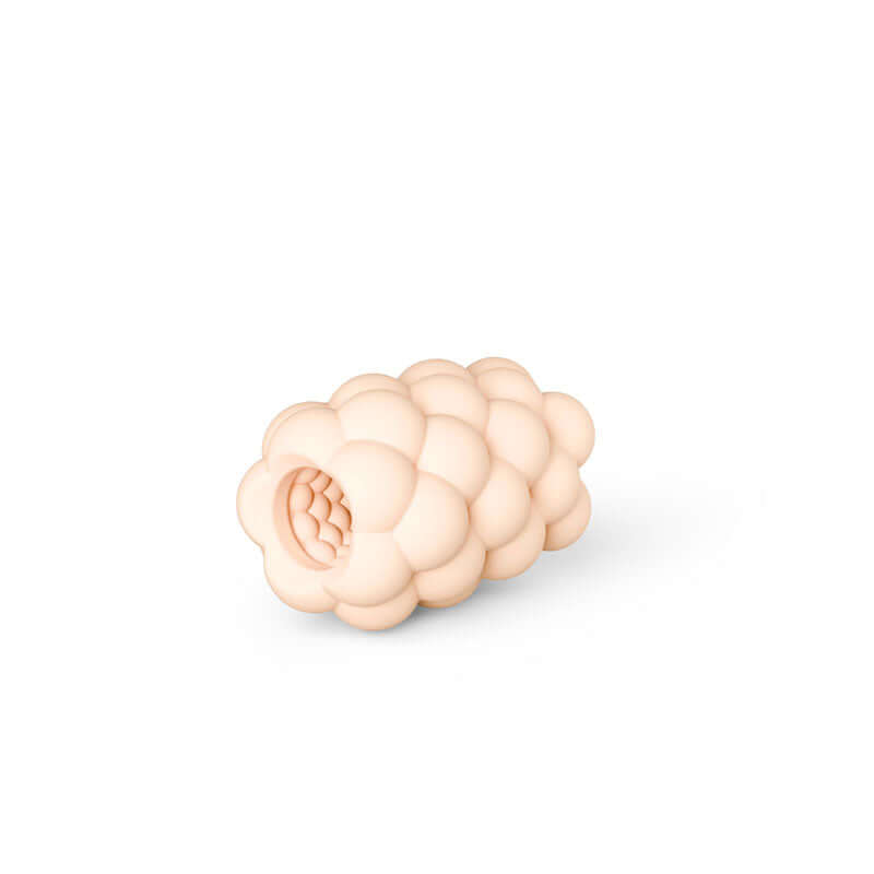 Pocket Pals Handy Stroker Bubbles White, a compact TPE stroker featuring a bubble-textured interior for customizable pleasure.