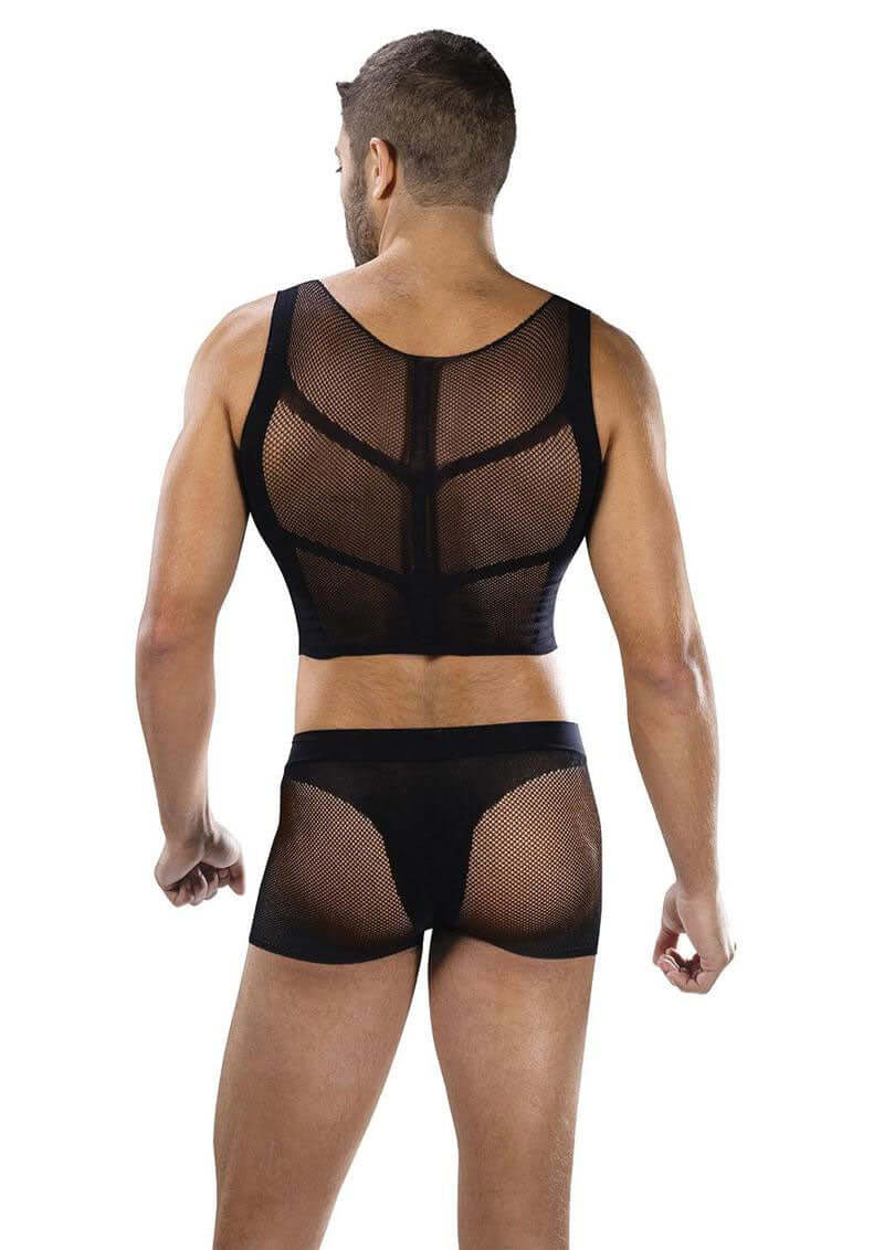 Fishnet Armor 2 Piece Set - Os - Black-2