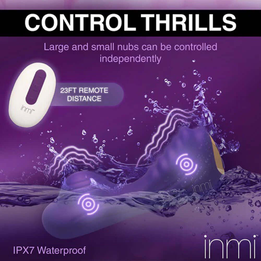 Vibrating Silicone Grinder Purple with remote control, waterproof design, and independent nubs for versatile pleasure.