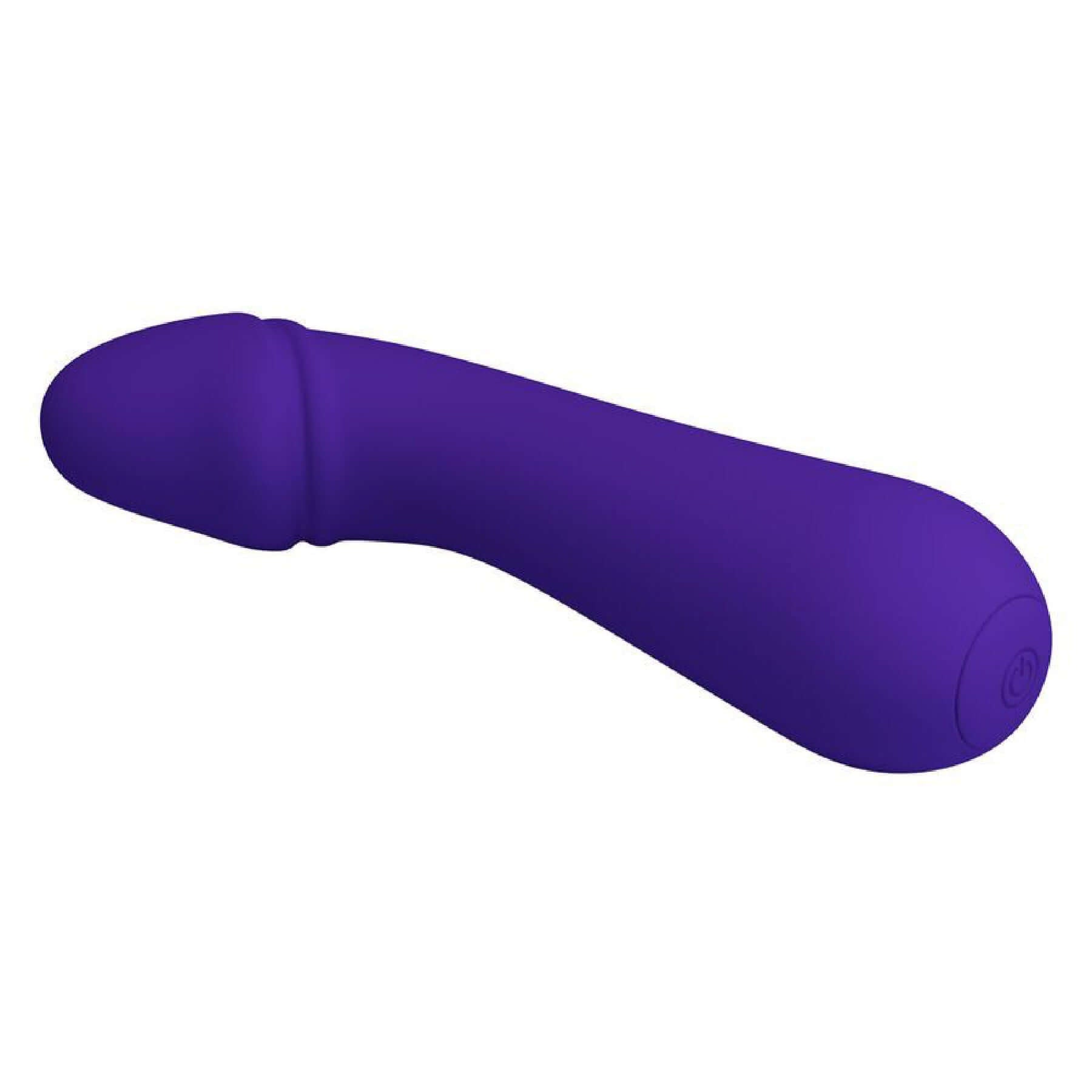 Cetus Rechargeable Vibrator in purple with super soft silicone and G-spot functionality featuring a curved, velvety design for maximum pleasure.