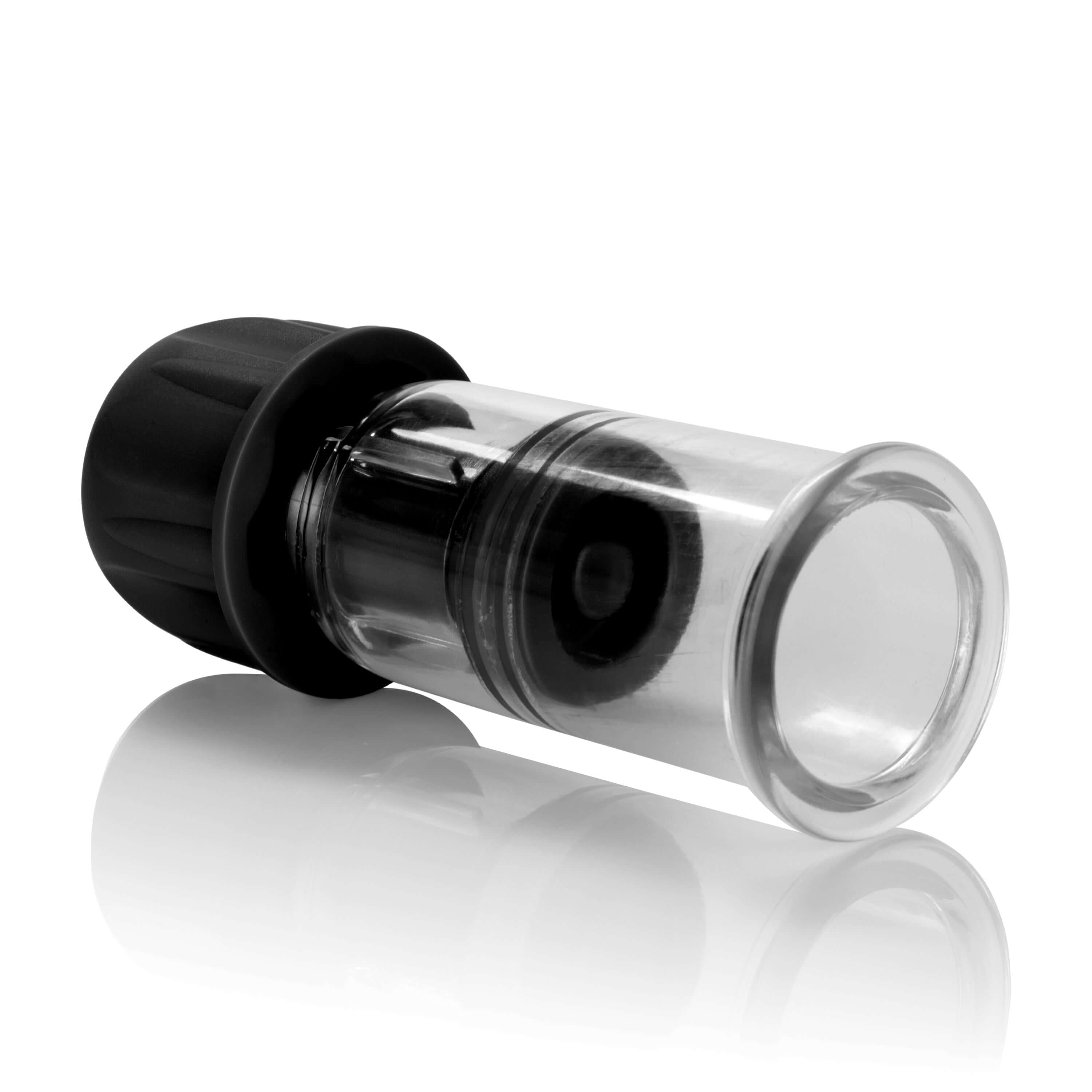 Close-up of Colt Nipple Pro-Suckers Black showcasing the adjustable suction mechanism for enhanced sensitivity.