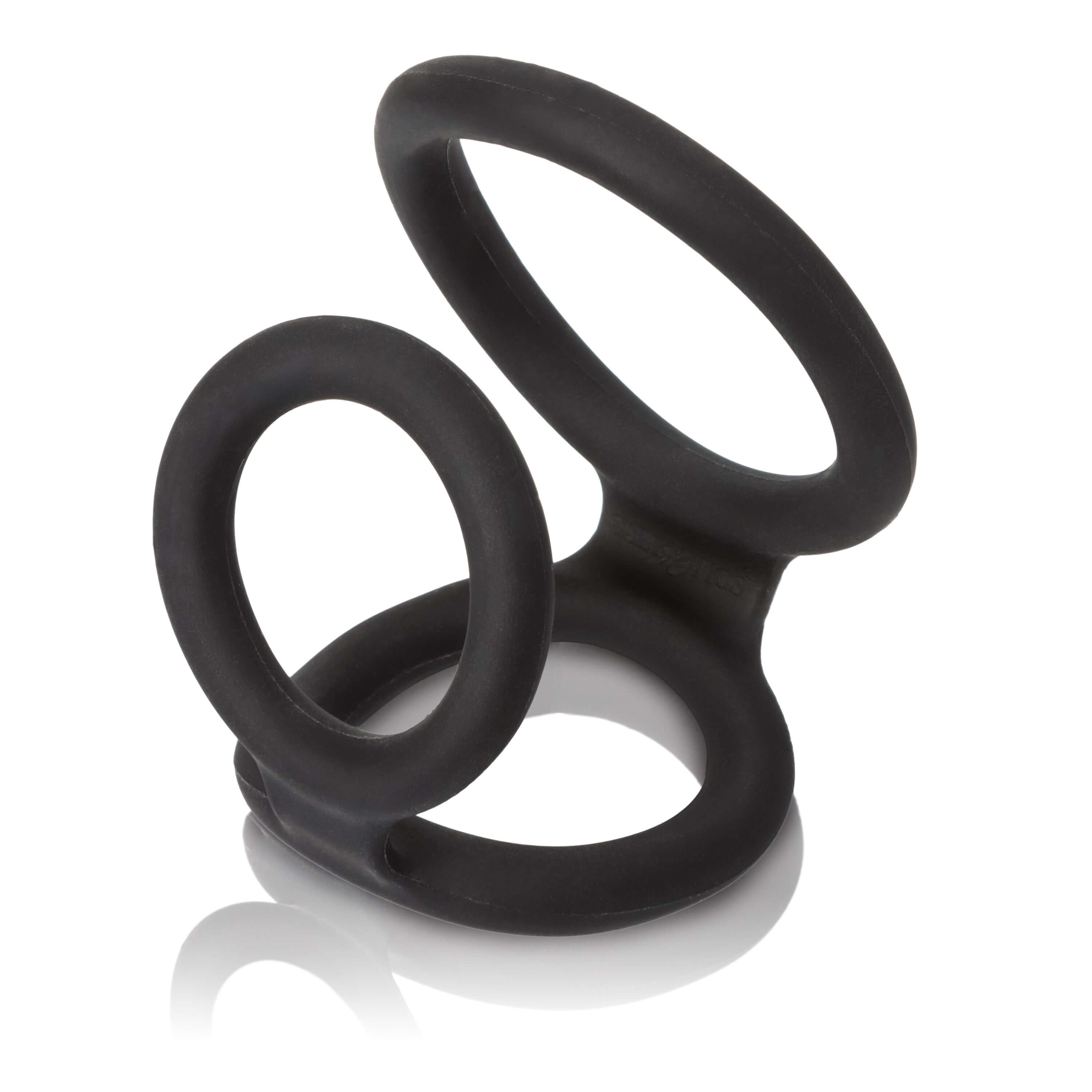 Maximizer Enhancer Silicone Cock Ring Black designed for enhanced support and stamina with a durable silicone material.