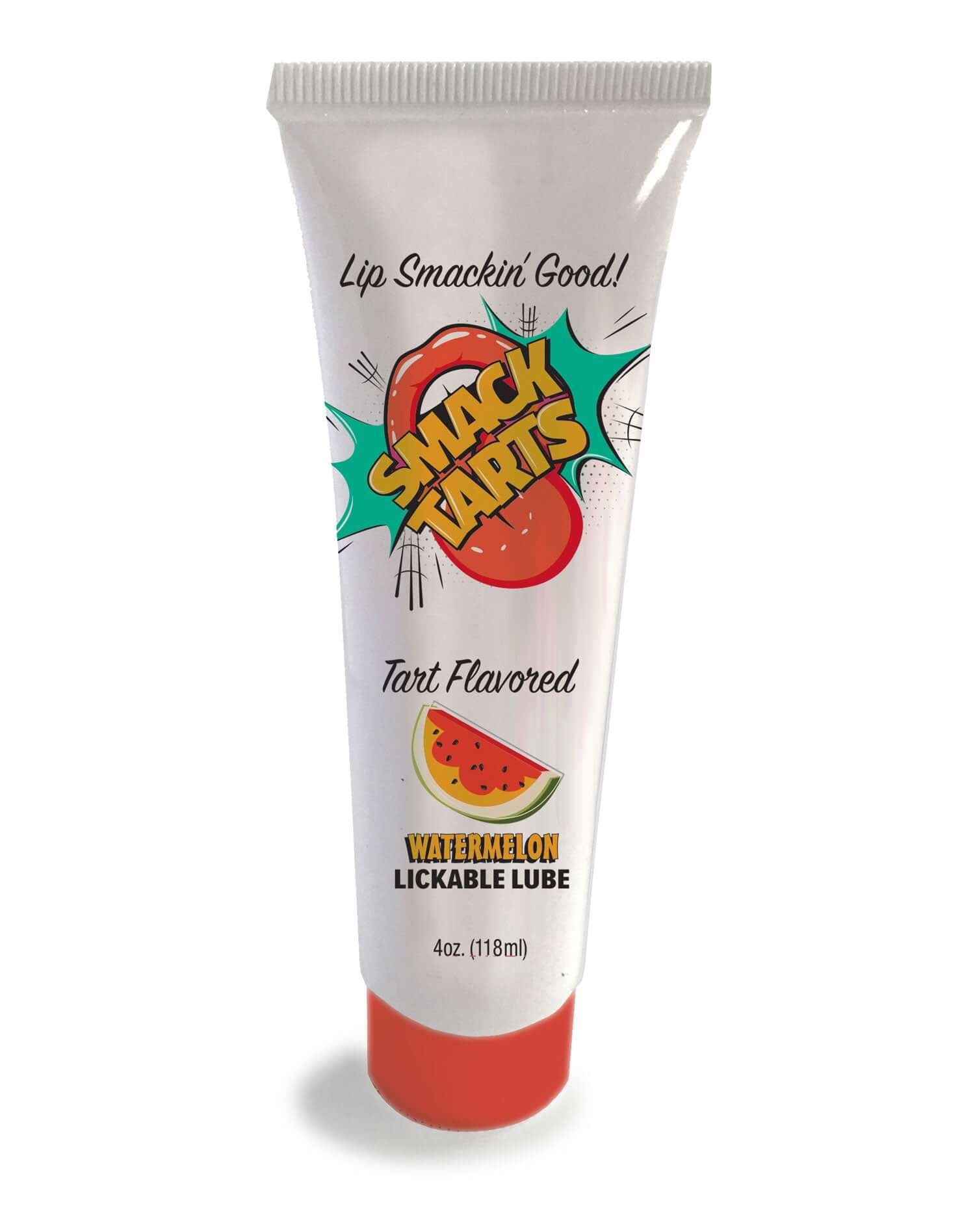 Smack Tarts Lickable Lubricant Watermelon 4 Oz tube featuring playful packaging and tart watermelon flavor.