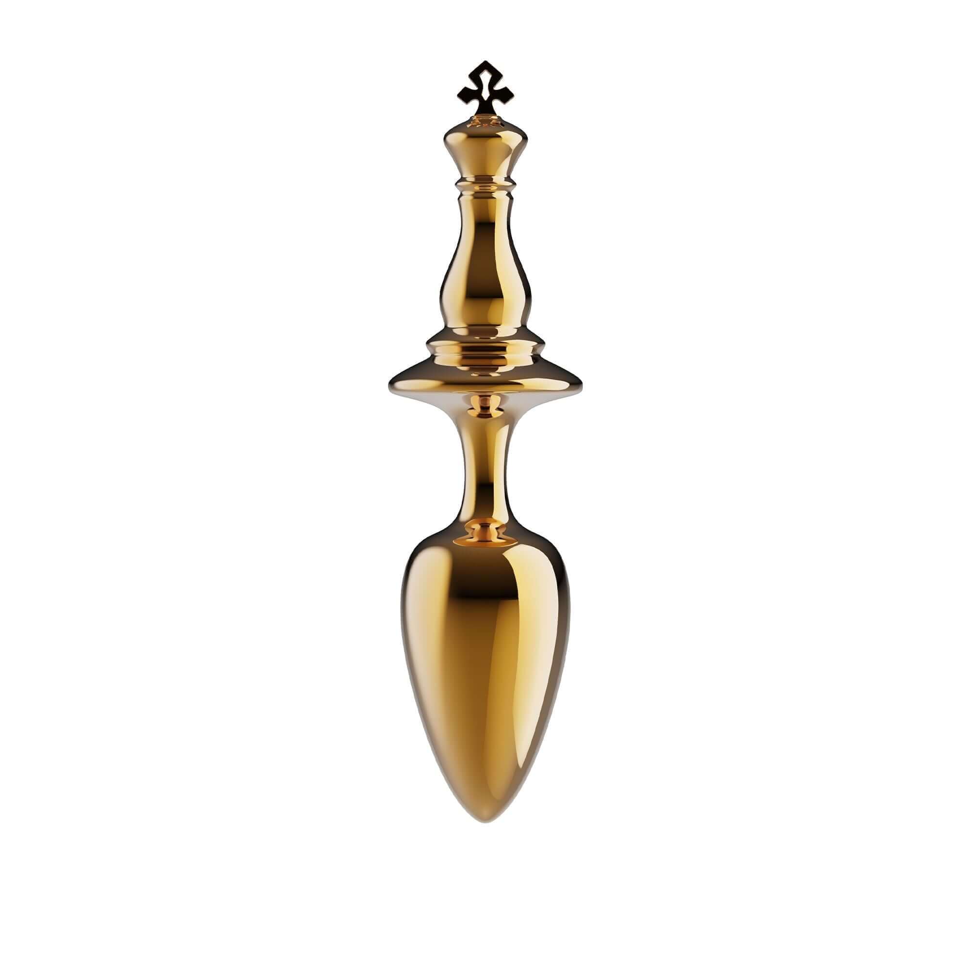 King butt plug from "The Chess" Collection, designed for playful intimacy and crafted in allergy-free zinc alloy.