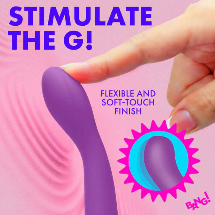 G-Spot Flexible Silicone Vibrator - Purple-3