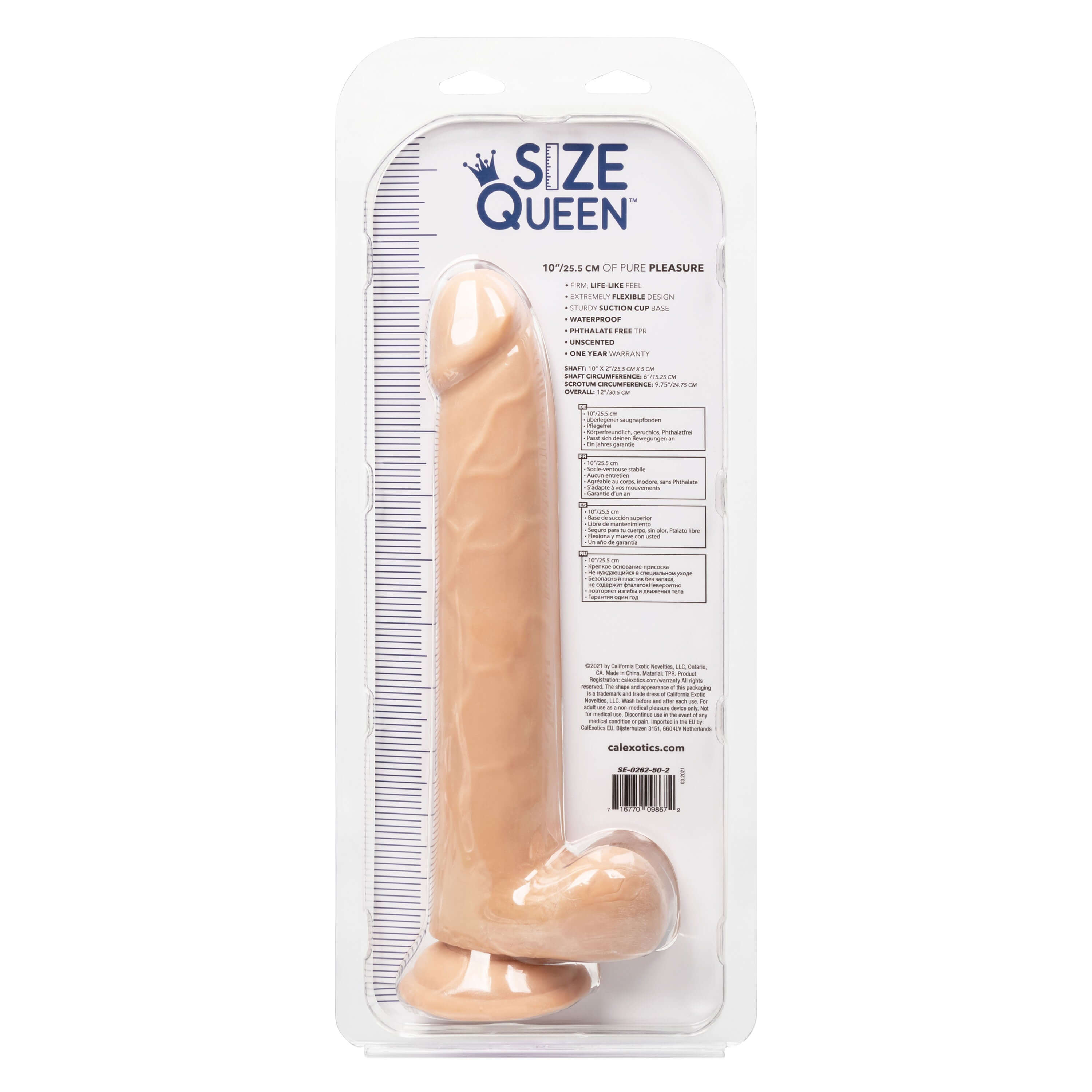 Size Queen 10 inch/25.5 Cm - Ivory-8