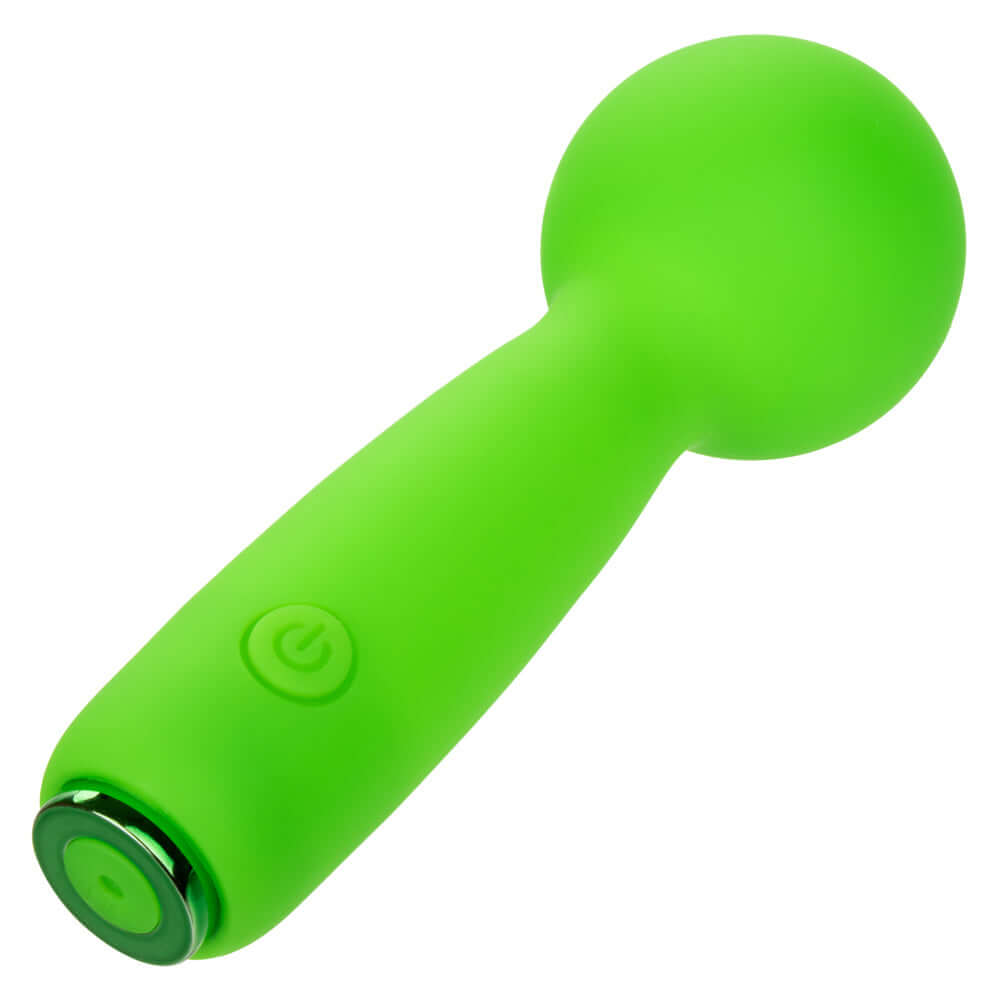 Green Neon Vibes - The Bubbly Vibe mini massager with 10 vibrating modes for tantalizing touch and full-body exploration.