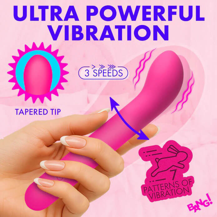 G-Spot Flexible Silicone Vibrator - Pink-4
