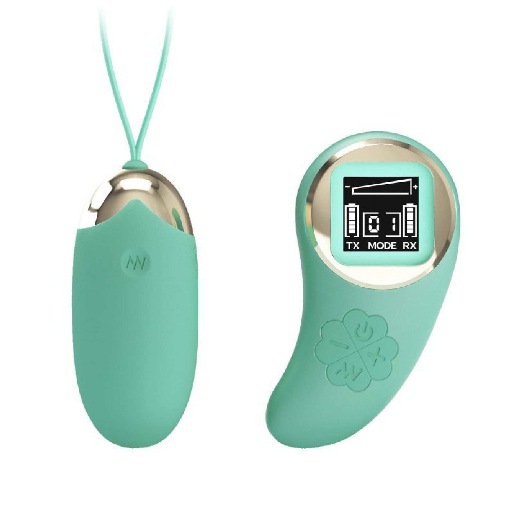 Mina Vibrating Remote Control Egg - Turquoise-5