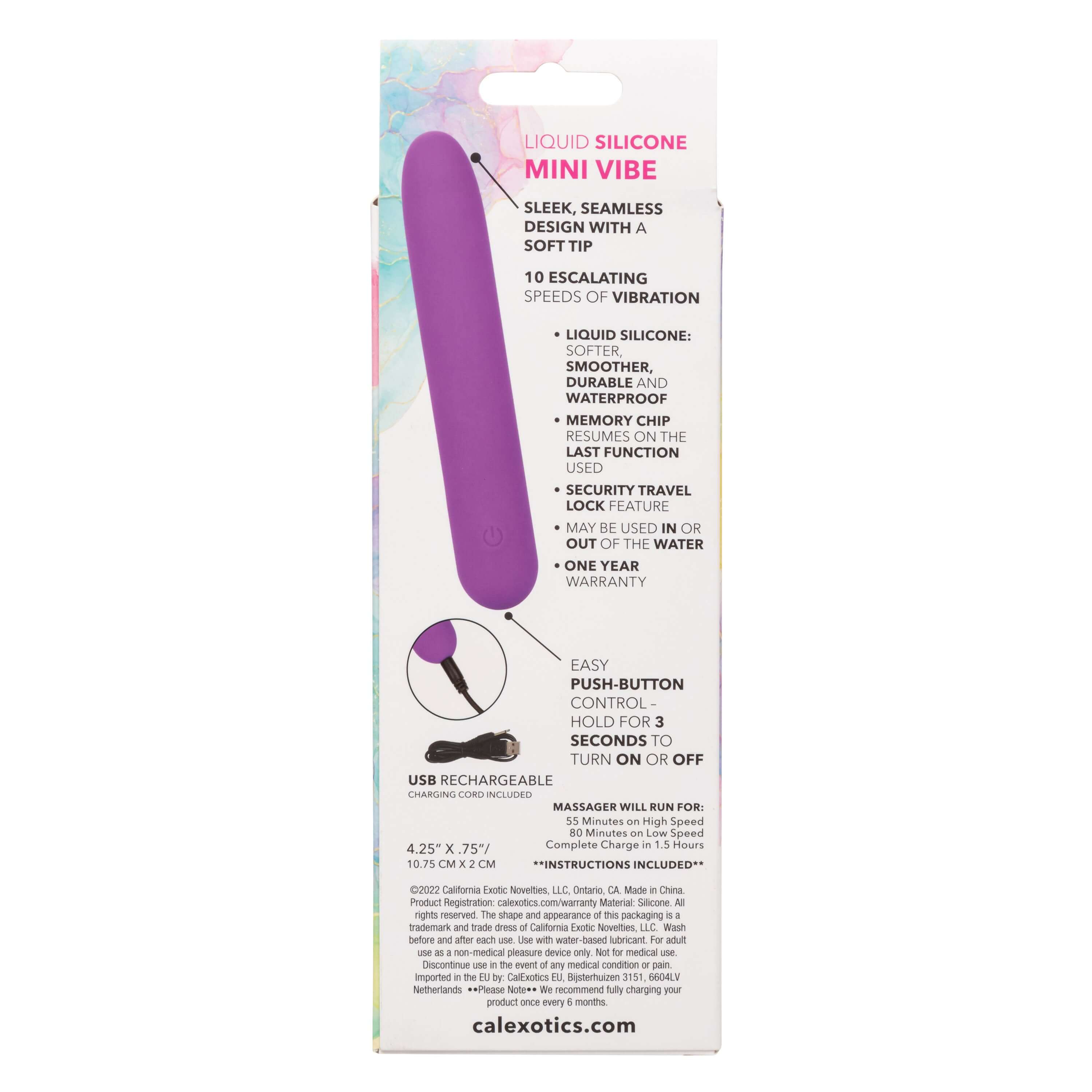 Bliss Liquid Silicone Mini G Vibe - Purple-3