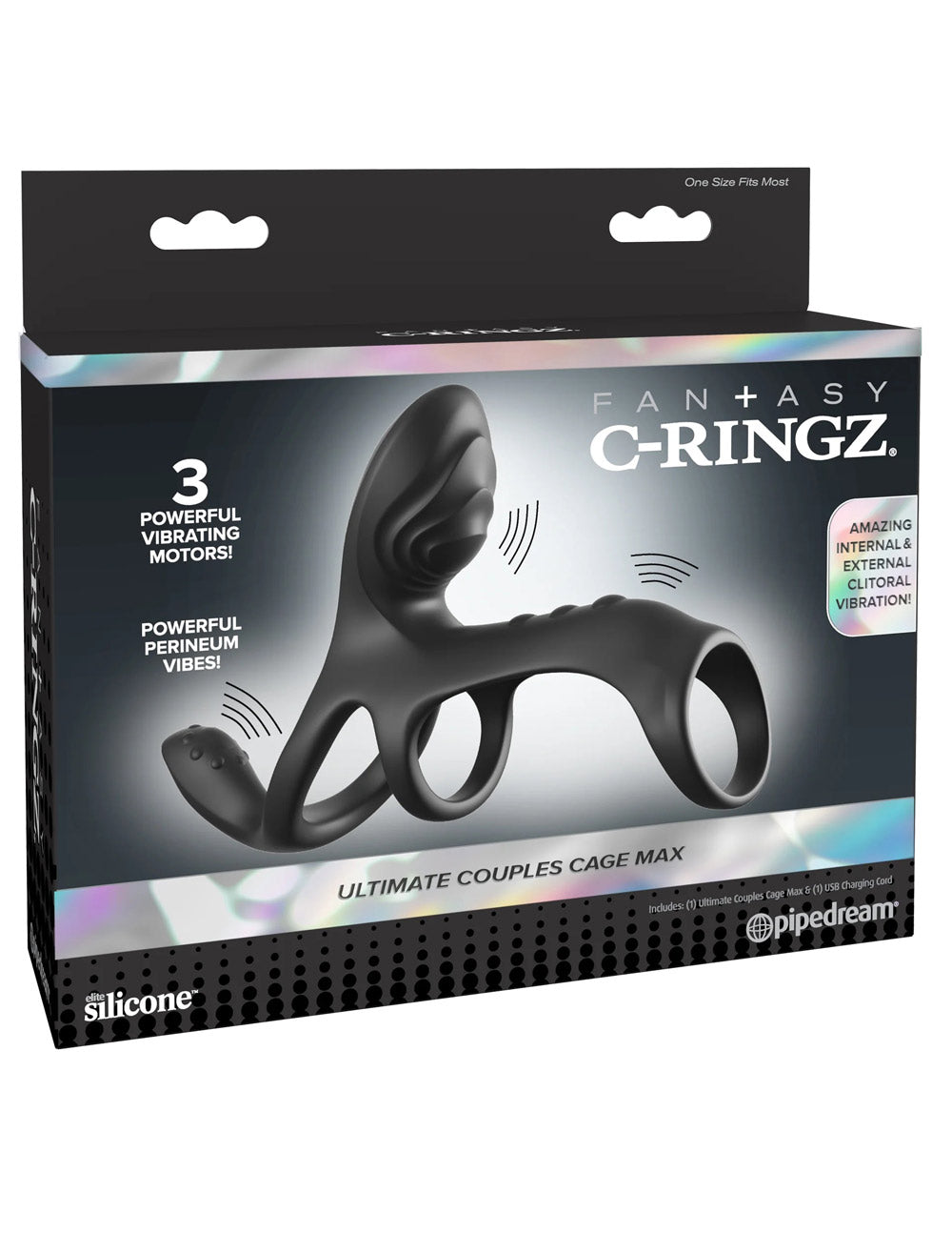Fantasy C-Ringz Ultimate Couples Cage Max - Black-0