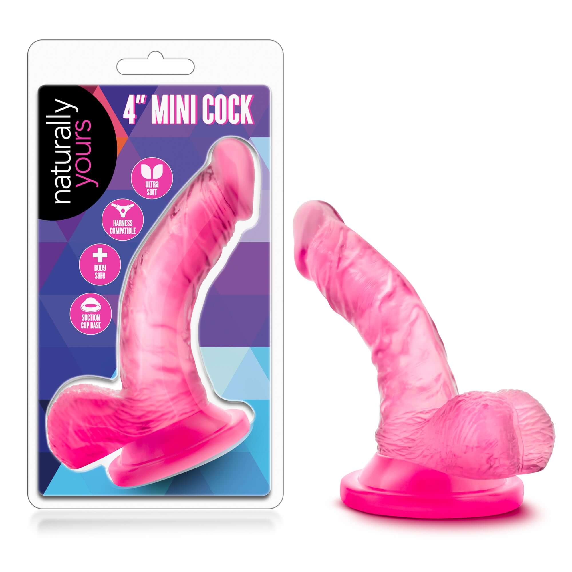 Naturally Yours - 4 Inch Mini Cock - Pink-1