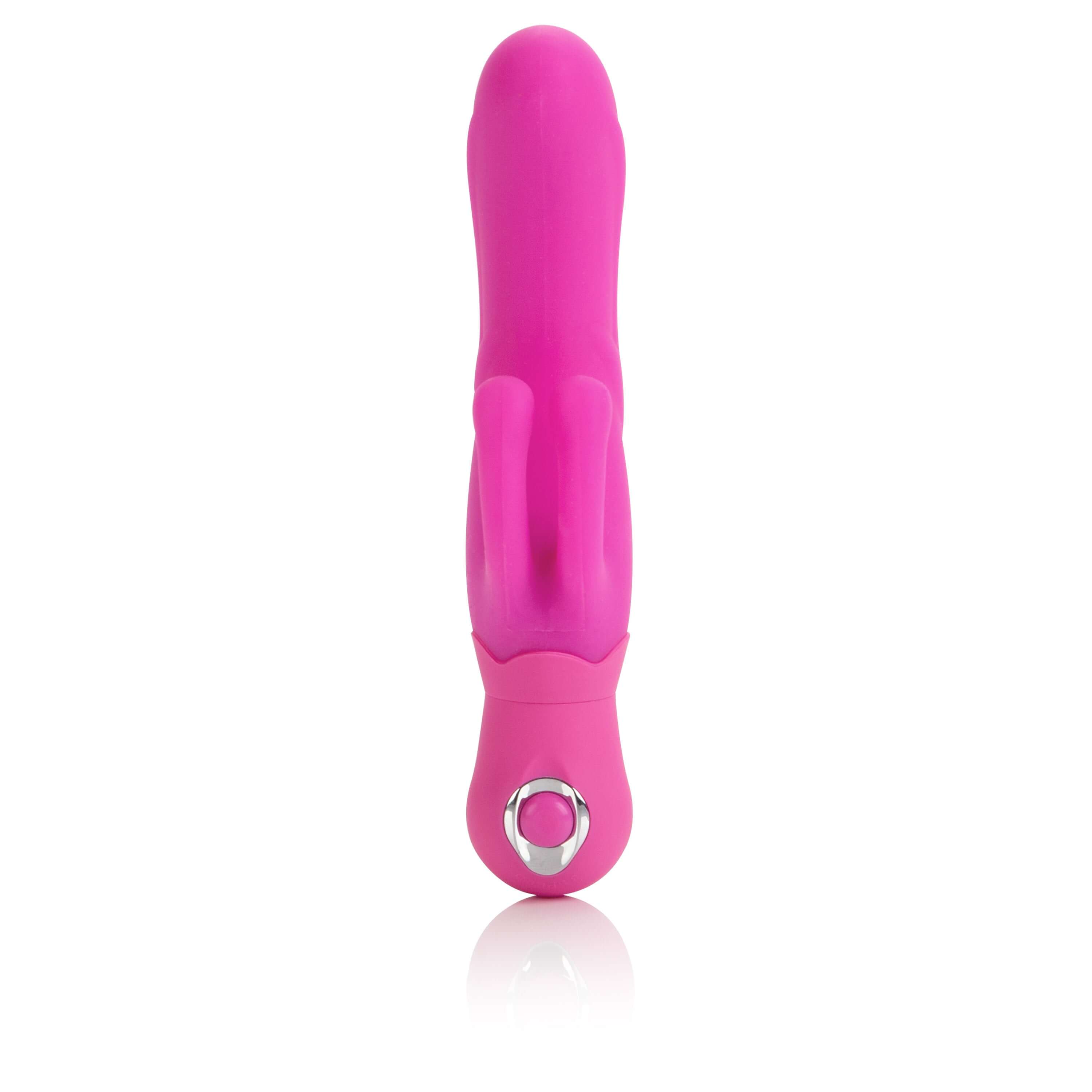 Posh Silicone Double Dancer Vibrator Pink, dual-stimulation pleasure massager for G-spot and clitoral stimulation.