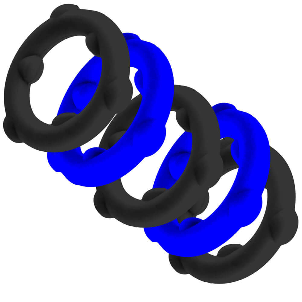 Gearheads 5 Pack Spinner Rings - Blue Black-1