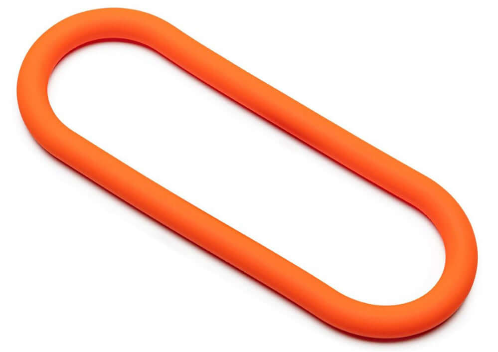 Perfect Fit Hefty Wrap Ring 12 inch Silicone Orange on a white background, showcasing its smooth silicone design.