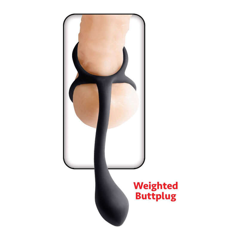 My Cockring Cring With Buttplug - Black-2