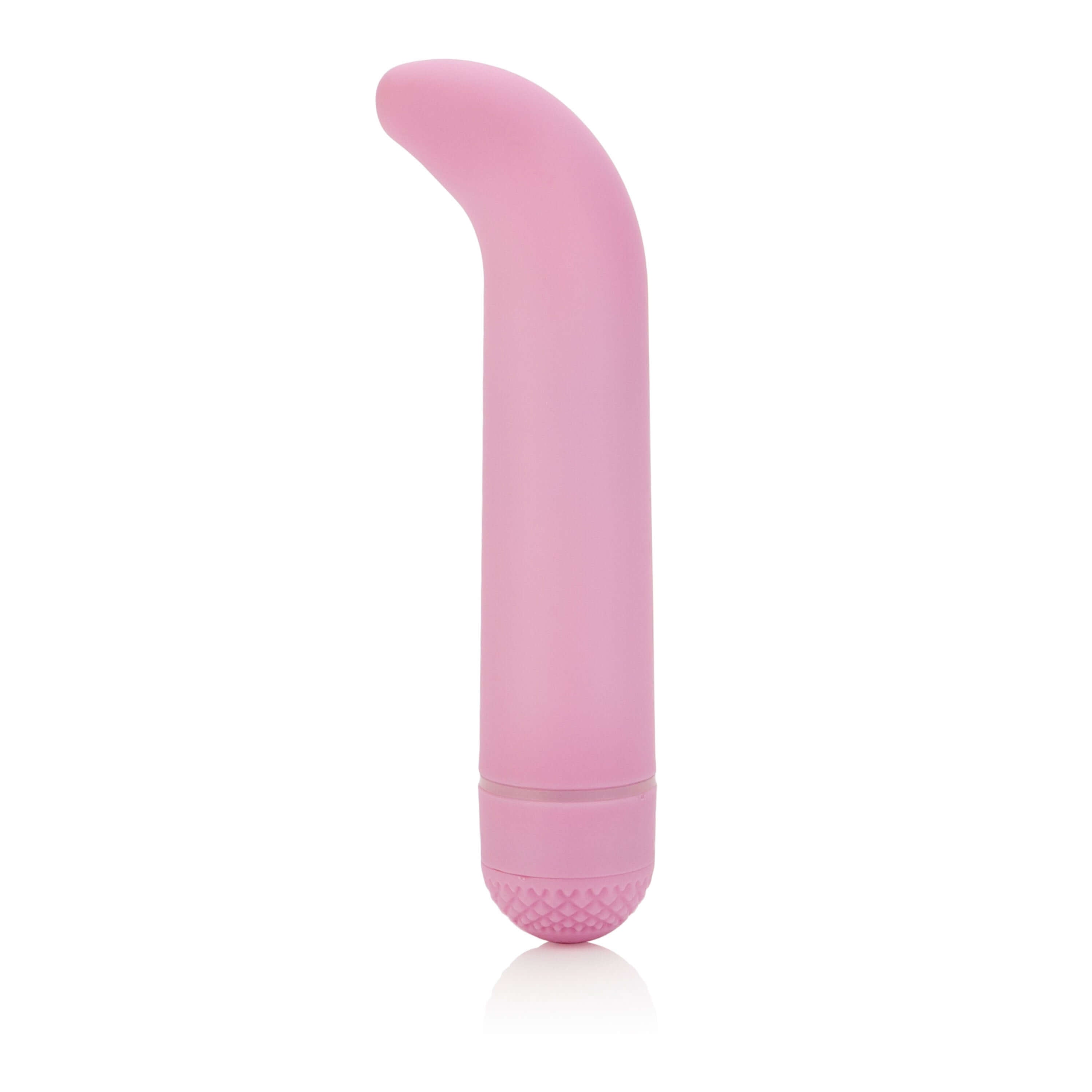 First Time Mini G-Vibe Massager Pink, compact vibrator designed for beginner pleasure and targeted stimulation.