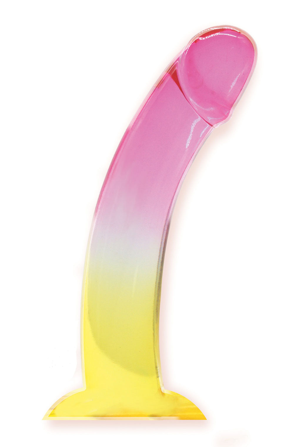Shades, 8.25&quot; Smoothie Jelly Tpr Gradient Dong - Pink and Yellow-1