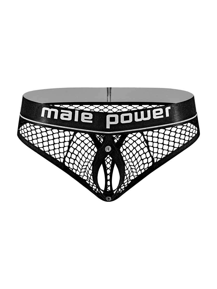 Cock Pit Net Cock Ring Thong - S/ M - Black-1