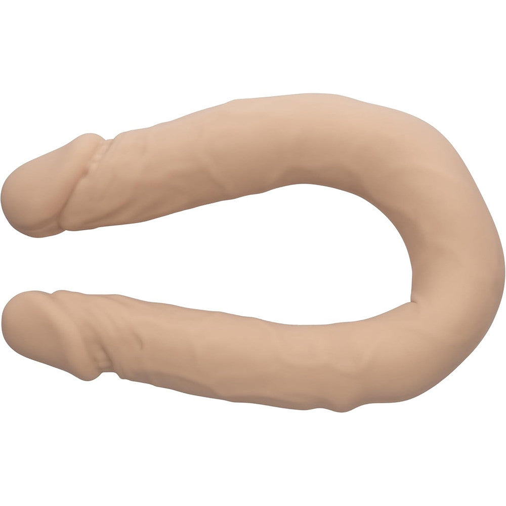 Silicone Studs Bend and Hold Dual Dong 12 Inch Ivory, a flexible dual-ended silicone massager for customizable use.